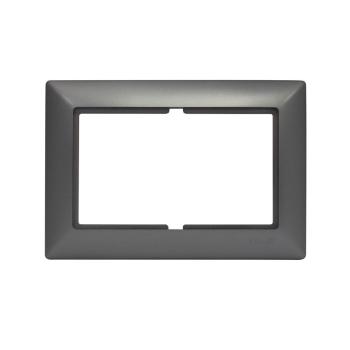 Gunsan Visage 2-fach Rahmen für 2-fach Steckdose Dunkelsilber 01281700000178